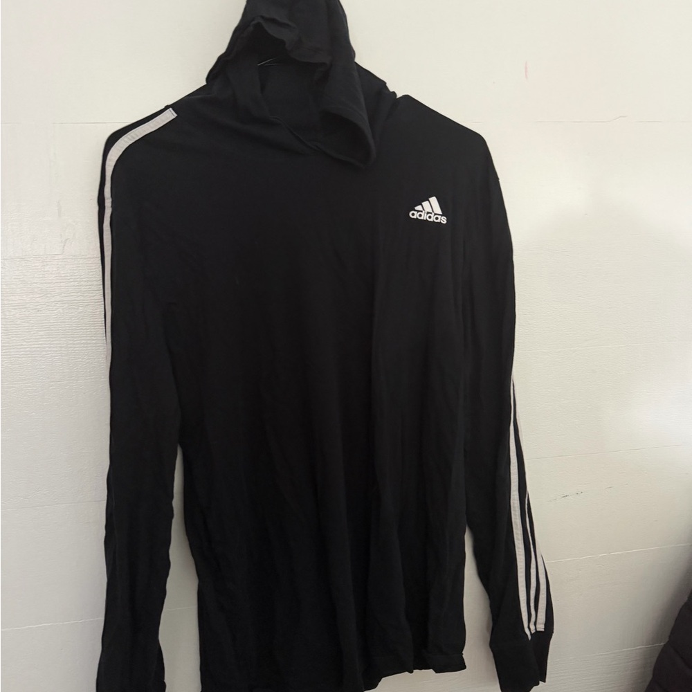 Adidas Charcoal Hoodie with Sky Blue Interior